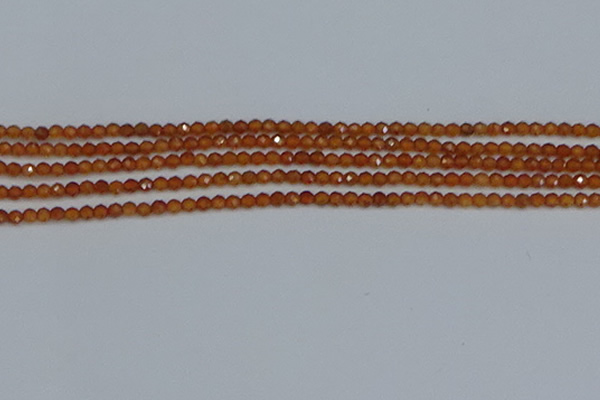 CTG616 15.5 inches 3mm faceted round orange garnet beads