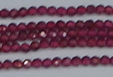 CTG618 15.5 inches 3mm faceted round mozambique red garnet beads