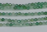 CTG627 15.5 inches 2mm faceted round green strawberry quartz beads