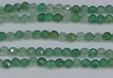 CTG628 15.5 inches 3mm faceted round green strawberry quartz beads