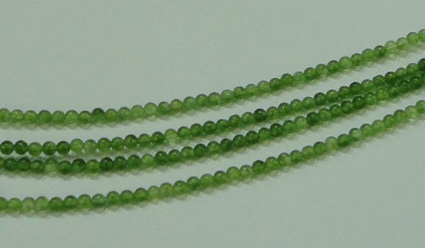 CTG63 15.5 inches 2mm round tiny dyed white jade beads wholesale