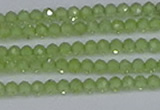 CTG630 15.5 inches 3mm faceted round peridot gemstone beads