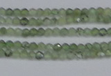 CTG633 15.5 inches 2mm faceted round green rutilated quartz beads