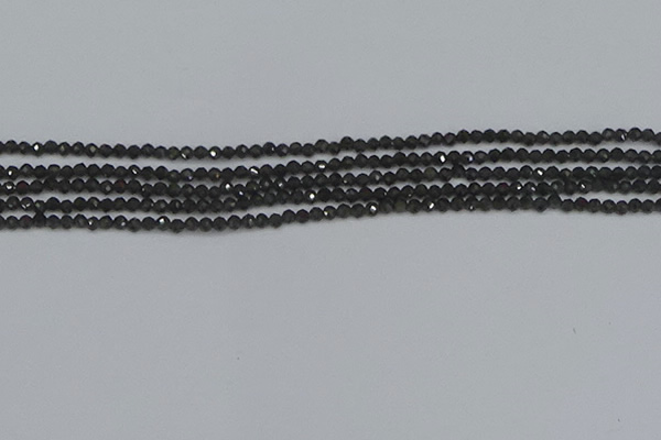 CTG641 15.5 inches 2mm faceted round golden black obsidian beads