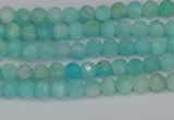 CTG648 15.5 inches 3mm faceted round Peru amazonite beads