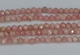 CTG653 15.5 inches 2mm faceted round Argentina rhodochrosite beads