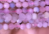 CTG711 15.5 inches 3mm faceted round tiny morganite beads