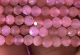 CTG718 15.5 inches 2mm faceted round tiny peach moonstone beads