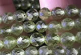 CTG745 15.5 inches 4mm faceted round tiny prehnite beads