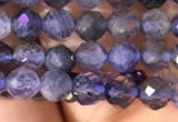 CTG756 15.5 inches 5mm faceted round tiny iolite gemstone beads