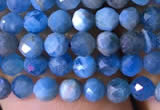 CTG761 15.5 inches 4mm faceted round tiny apatite gemstone beads