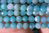 CTG765 15.5 inches 3mm faceted round tiny amazonite gemstone beads