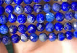 CTG782 15.5 inches 3mm faceted round tiny lapis lazuli beads wholesale