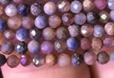 CTG797 15.5 inches 2mm faceted round tiny ruby sapphire beads