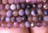 CTG798 15.5 inches 3mm faceted round tiny ruby sapphire beads