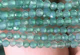 CTG827 15.5 inches 2mm faceted round tiny green agate beads