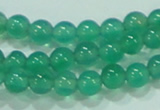 CTG83 15.5 inches 3mm round grade AA tiny green agate beads wholesale