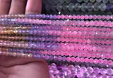 CTG838 15.5 inches 3mm faceted round tiny morganite beads