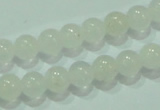 CTG84 15.5 inches 3mm round tiny white jade beads wholesale