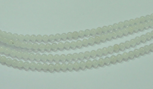 CTG84 15.5 inches 3mm round tiny white jade beads wholesale