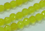 CTG88 15.5 inches 3mm faceted round tiny yellow agate beads wholesale