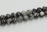 CTJ02 16 inches 6mm round black water jasper beads wholesale