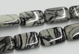 CTJ18 16 inches 13*18mm rectangle black water jasper beads wholesale