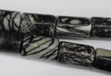 CTJ203 15.5 inches 12*20mm tube black water jasper beads wholesale