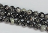 CTJ25 15.5 inches 8mm round black water jasper beads wholesale