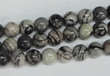 CTJ26 15.5 inches 10mm round black water jasper beads wholesale