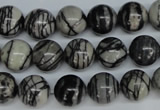 CTJ29 15.5 inches 16mm round black water jasper beads wholesale