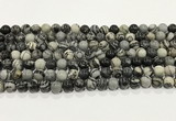 CTJ411 15.5 inches 6mm round black water jasper gemstone beads wholesale