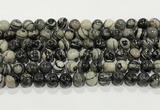 CTJ412 15.5 inches 8mm round black water jasper gemstone beads wholesale