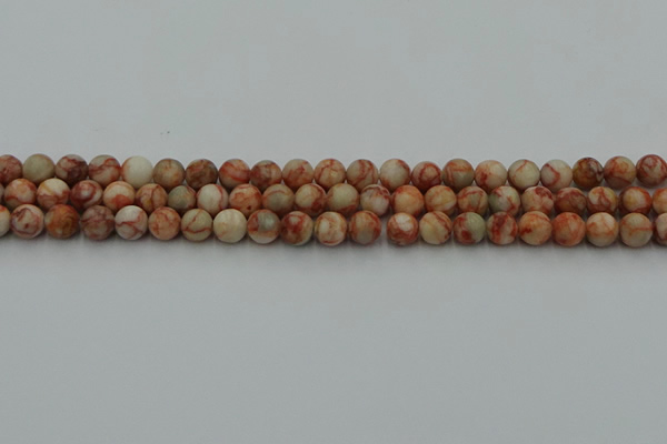 CTJ701 15.5 inches 6mm round red net jasper beads wholesale