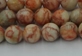 CTJ702 15.5 inches 8mm round red net jasper beads wholesale