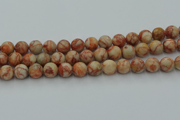 CTJ704 15.5 inches 12mm round red net jasper beads wholesale