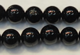 CTO105 15.5 inches 14mm round natural black tourmaline beads