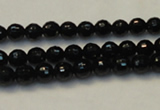 CTO107 15.5 inches 6mm faceted round natural black tourmaline beads