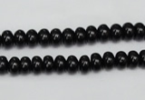 CTO118 15.5 inches 6*10mm rondelle black tourmaline beads