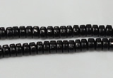 CTO121 15.5 inches 3*6mm rondelle black tourmaline beads