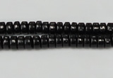 CTO122 15.5 inches 4*8mm rondelle black tourmaline beads