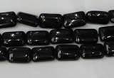 CTO125 15.5 inches 10*14mm rectangle black tourmaline beads