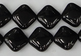 CTO127 15.5 inches 15*15mm diamond black tourmaline beads