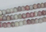 CTO201 15.5 inches 5*10mm rondelle pink tourmaline gemstone beads