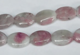 CTO203 15.5 inches 10*14mm oval pink tourmaline gemstone beads