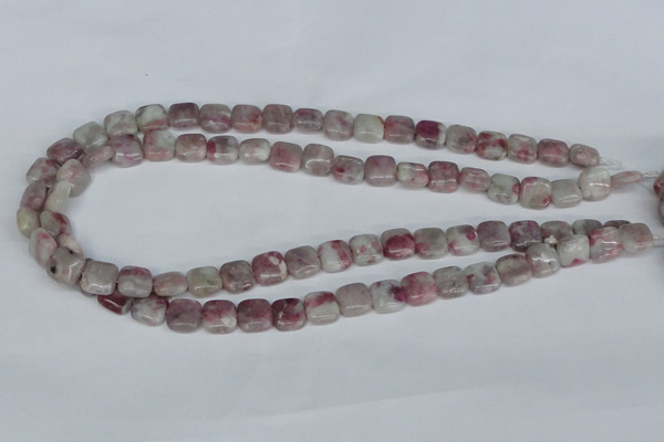 CTO208 15.5 inches 16*16mm square pink tourmaline gemstone beads