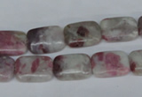 CTO209 15.5 inches 8*12mm rectangle pink tourmaline gemstone beads