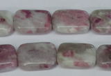 CTO211 15.5 inches 13*18mm rectangle pink tourmaline gemstone beads