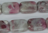 CTO212 15.5 inches 15*20mm rectangle pink tourmaline gemstone beads