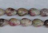 CTO218 15.5 inches 10*14mm teardrop pink tourmaline gemstone beads